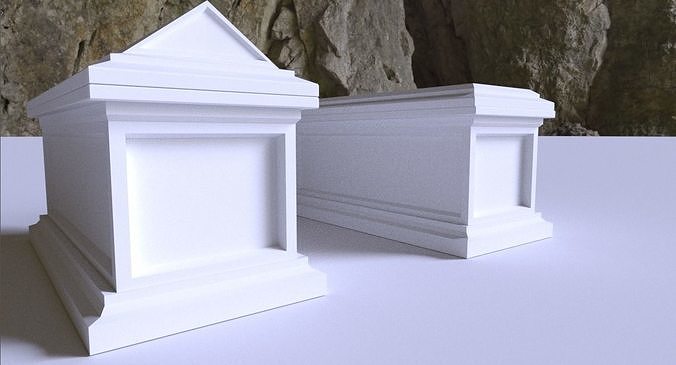 3D LowPoly Tomb gravestone Low-poly 3D model