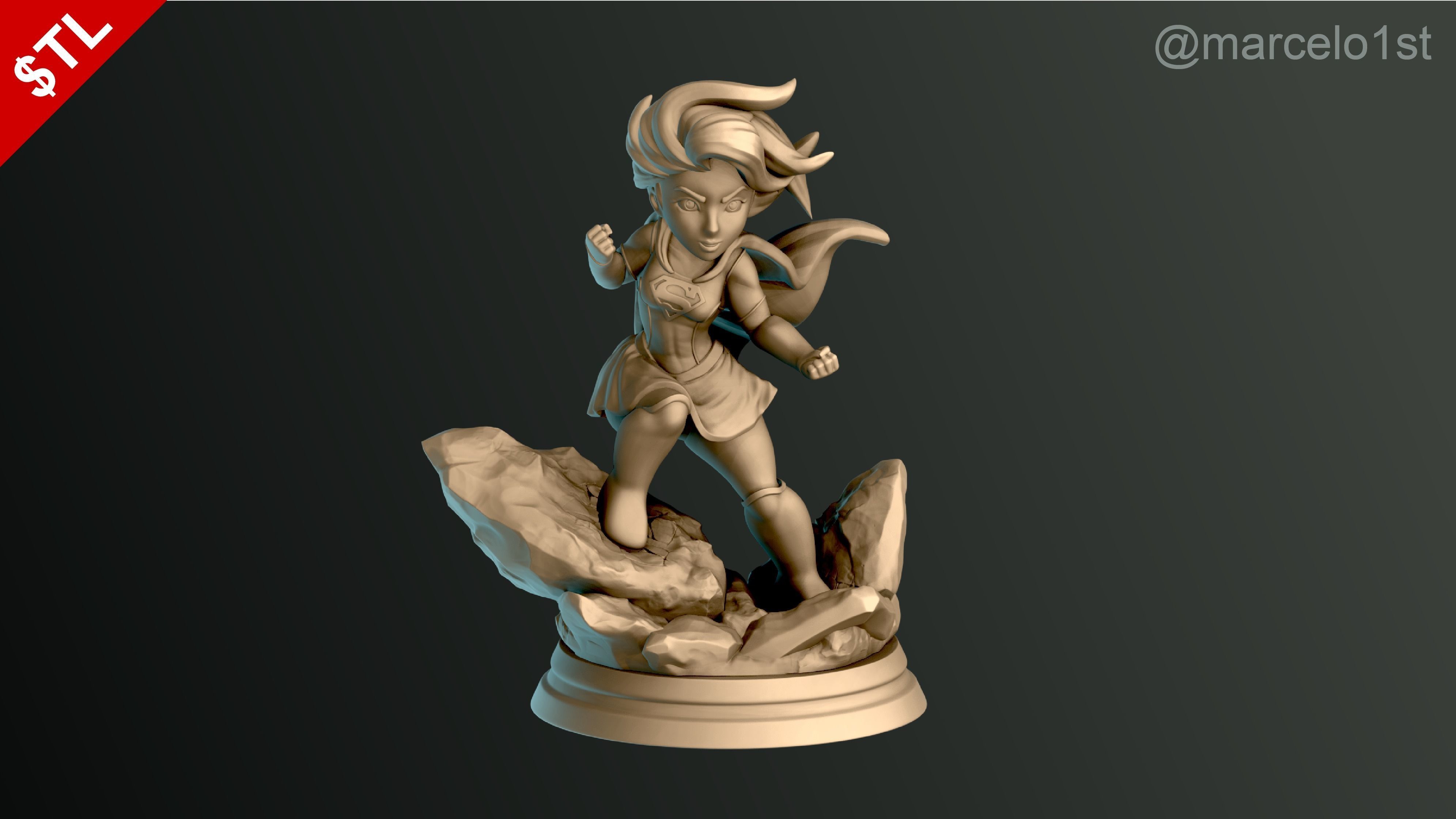 Supergirl Kara Zor-El Statue 3D print model_22
