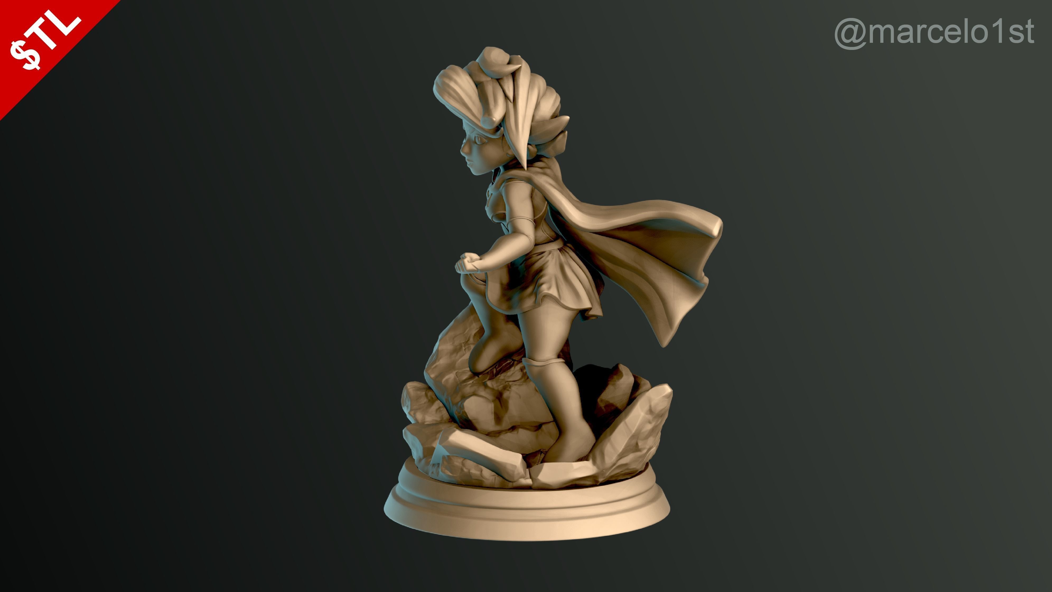 Supergirl Kara Zor-El Statue 3D print model_10