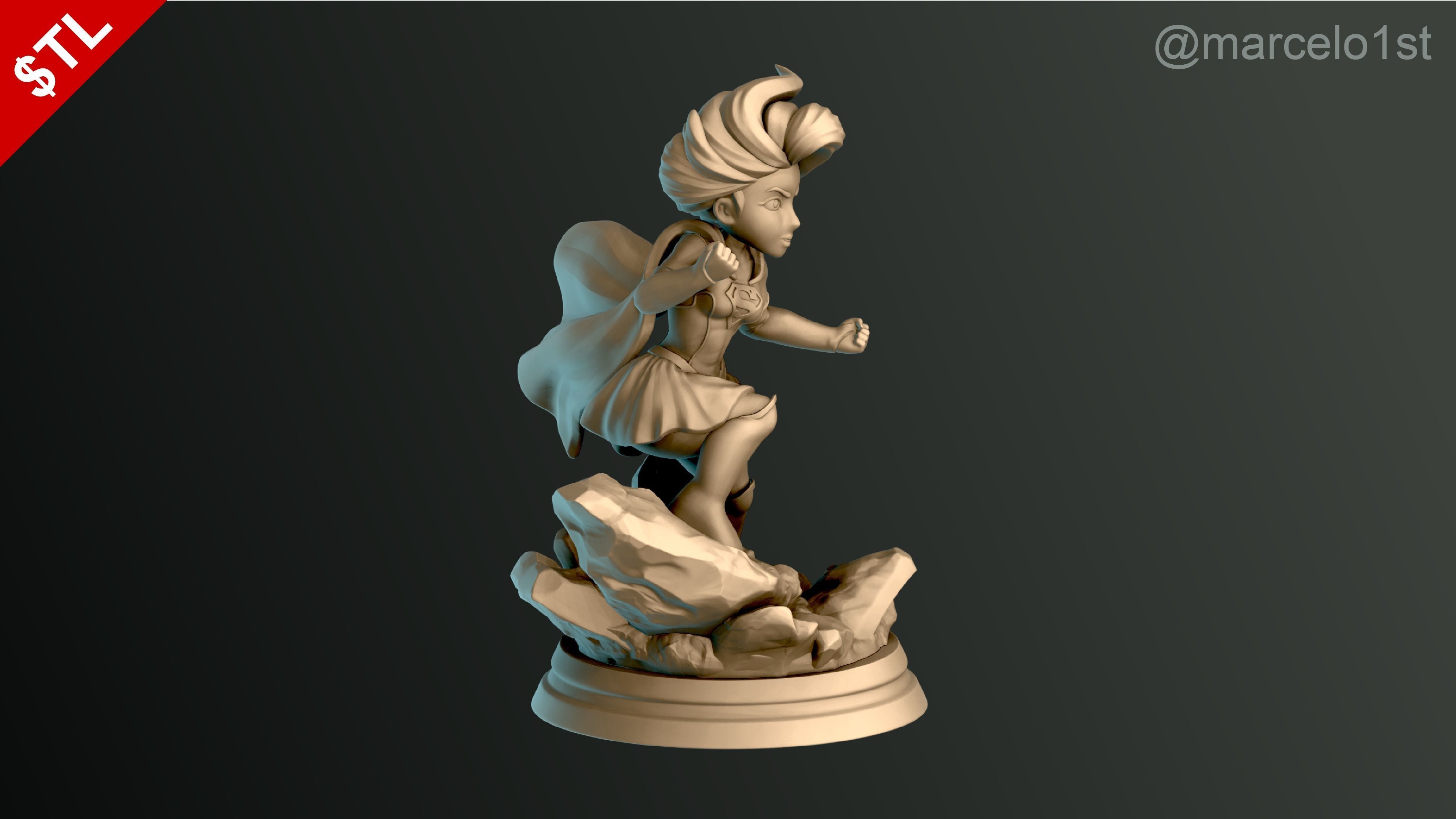 Supergirl Kara Zor-El Statue 3D print model_18