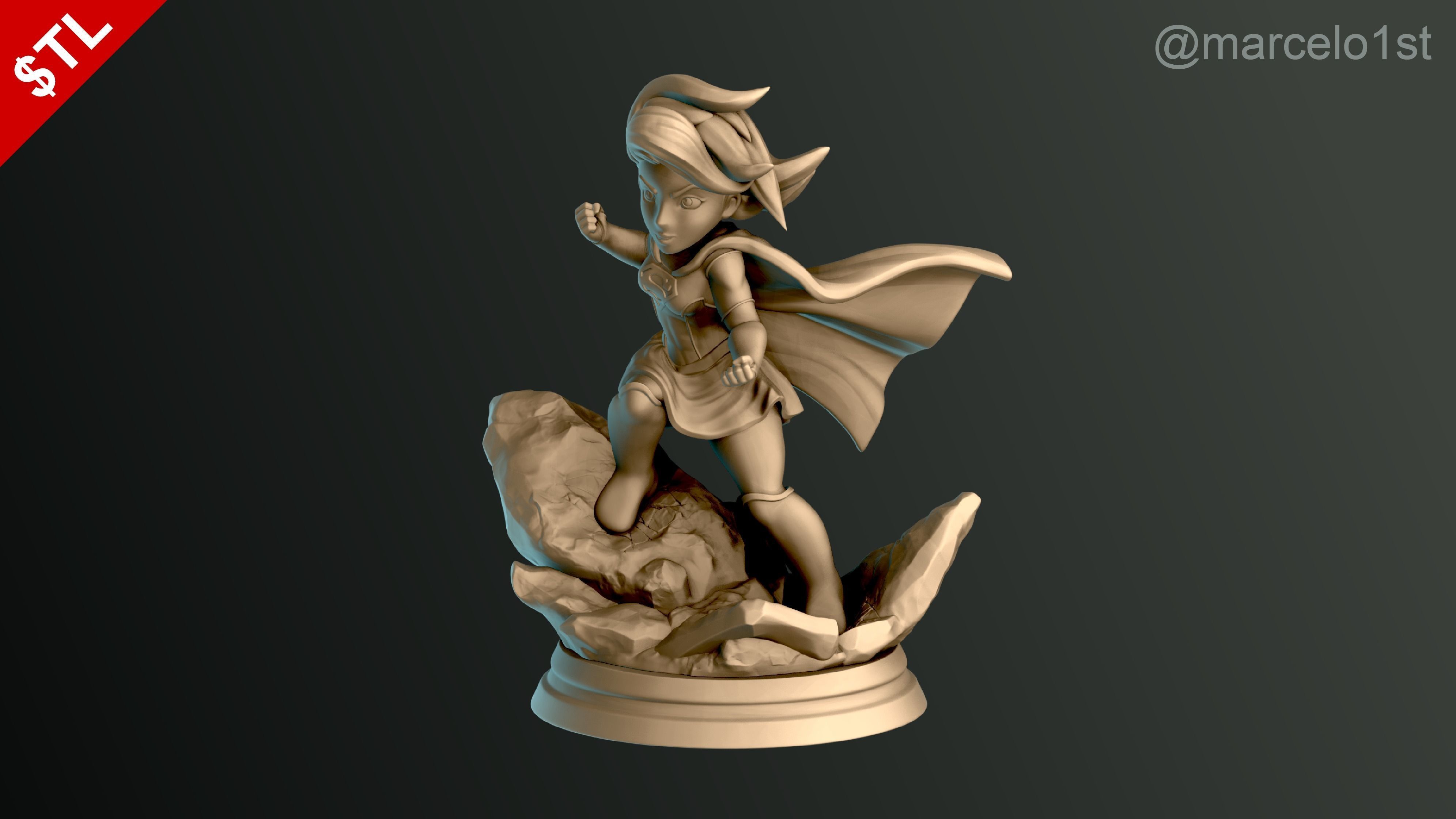 Supergirl Kara Zor-El Statue 3D print model_8