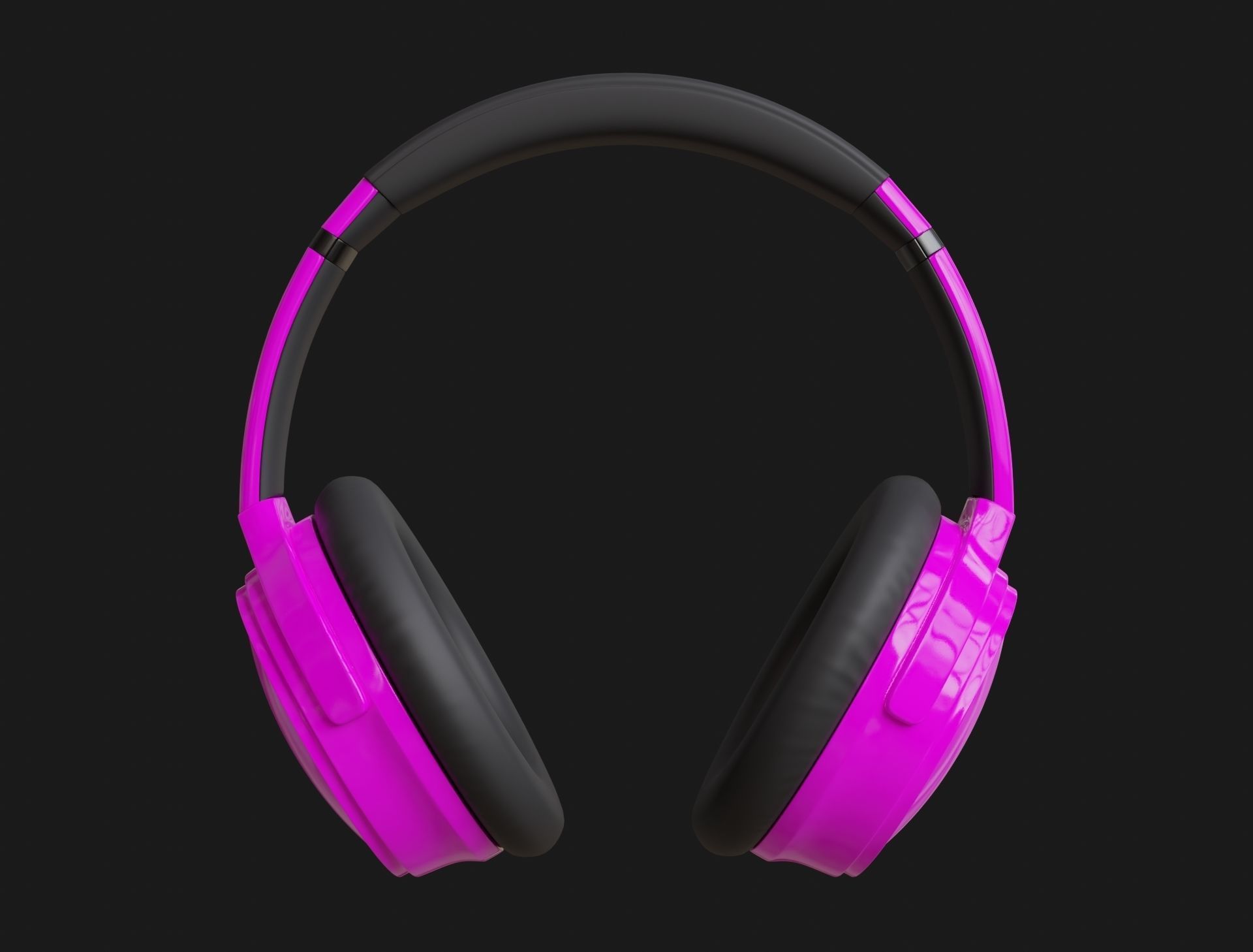 Headphone Purple Subdivision Ready for Film Low-poly 3D model_2