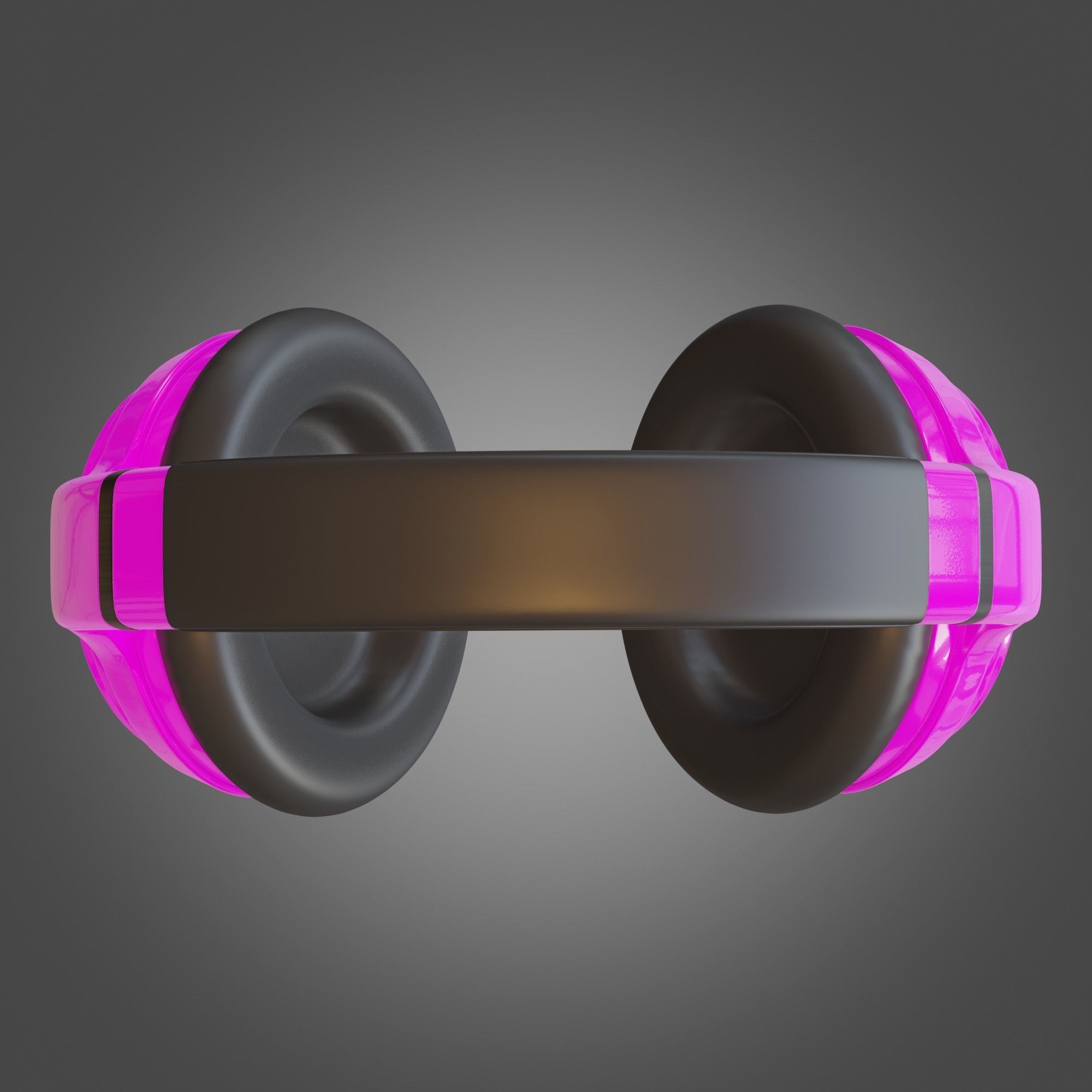 Headphone Purple Subdivision Ready for Film Low-poly 3D model_10
