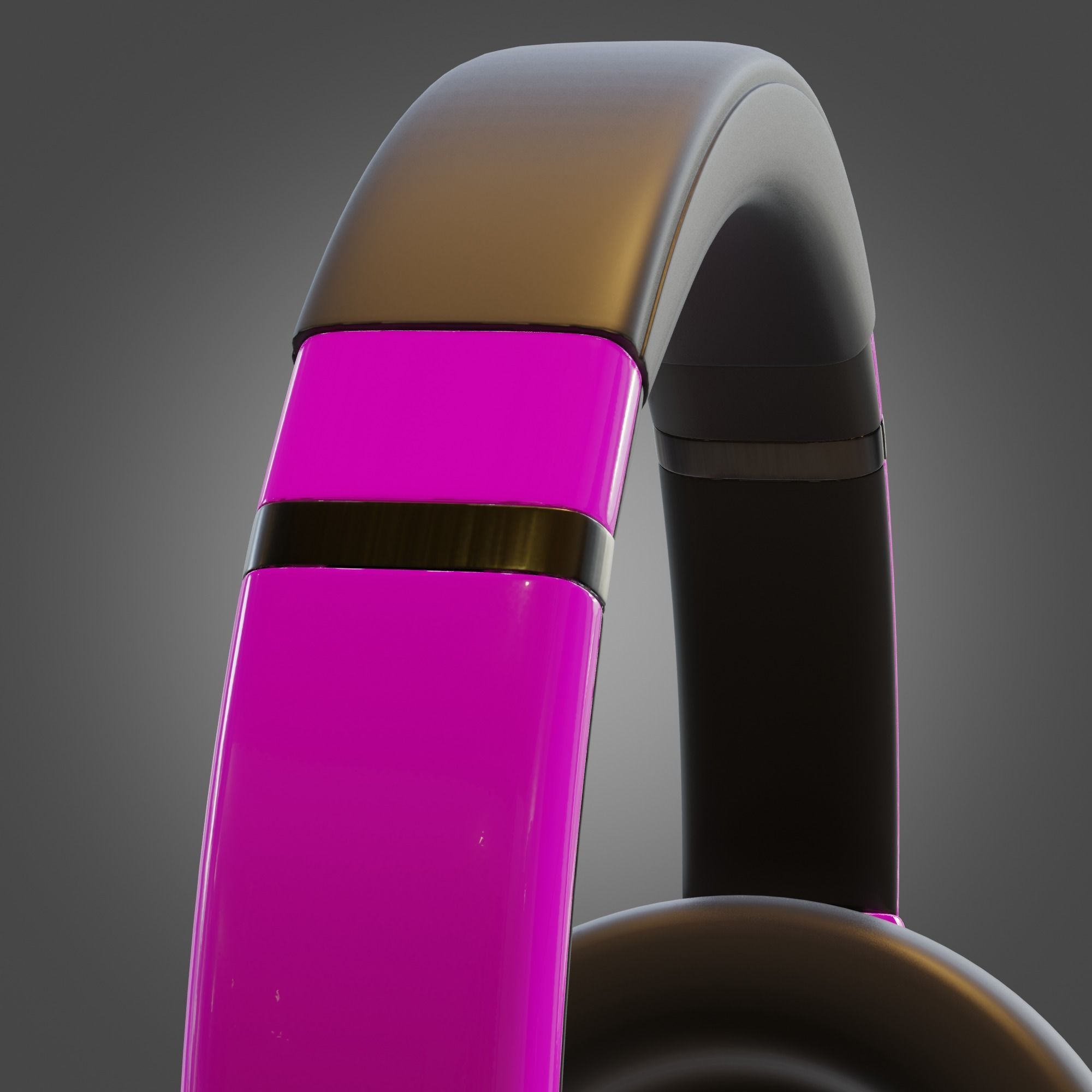 Headphone Purple Subdivision Ready for Film Low-poly 3D model_15