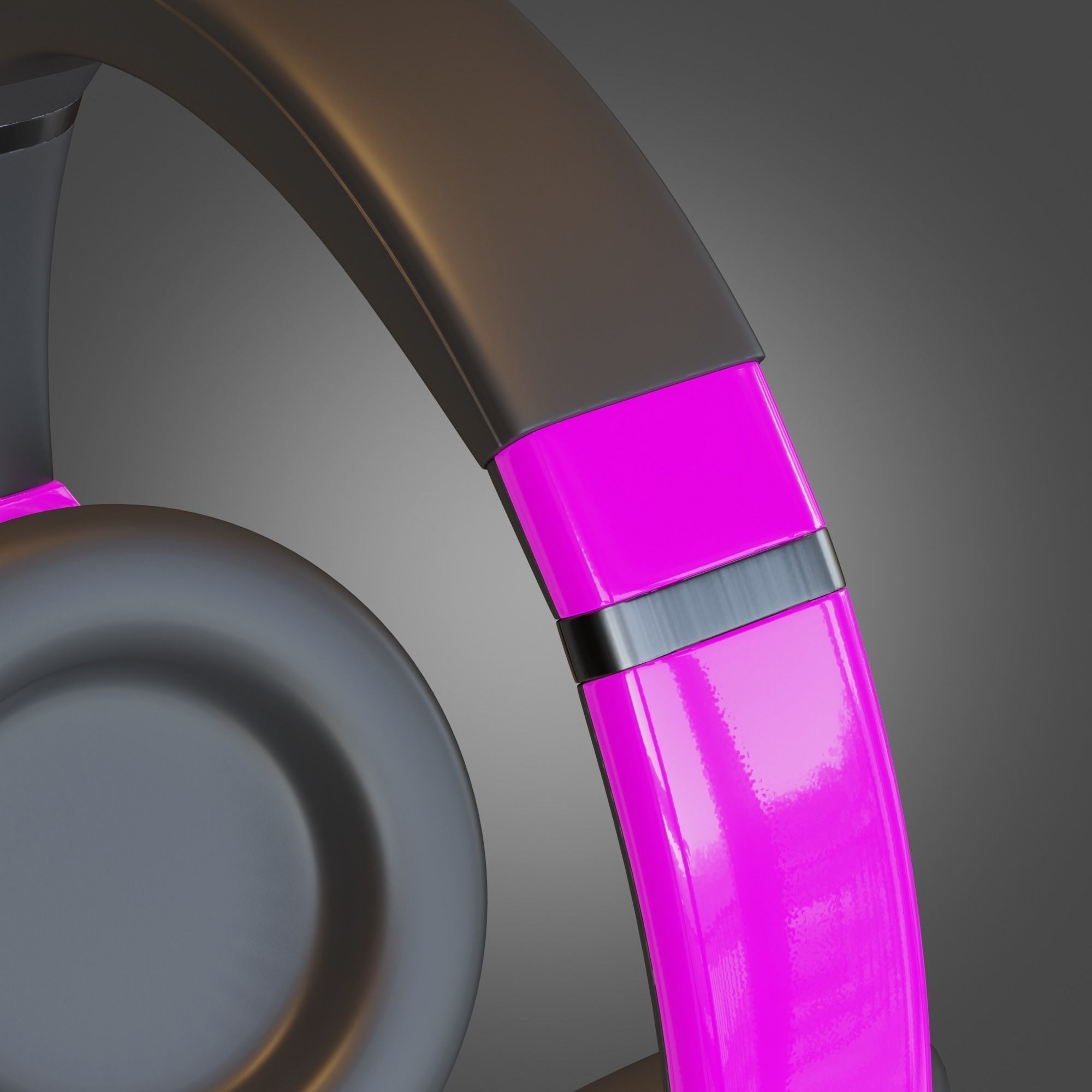 Headphone Purple Subdivision Ready for Film Low-poly 3D model_14