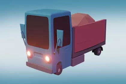 Van Model truck Free 3D model