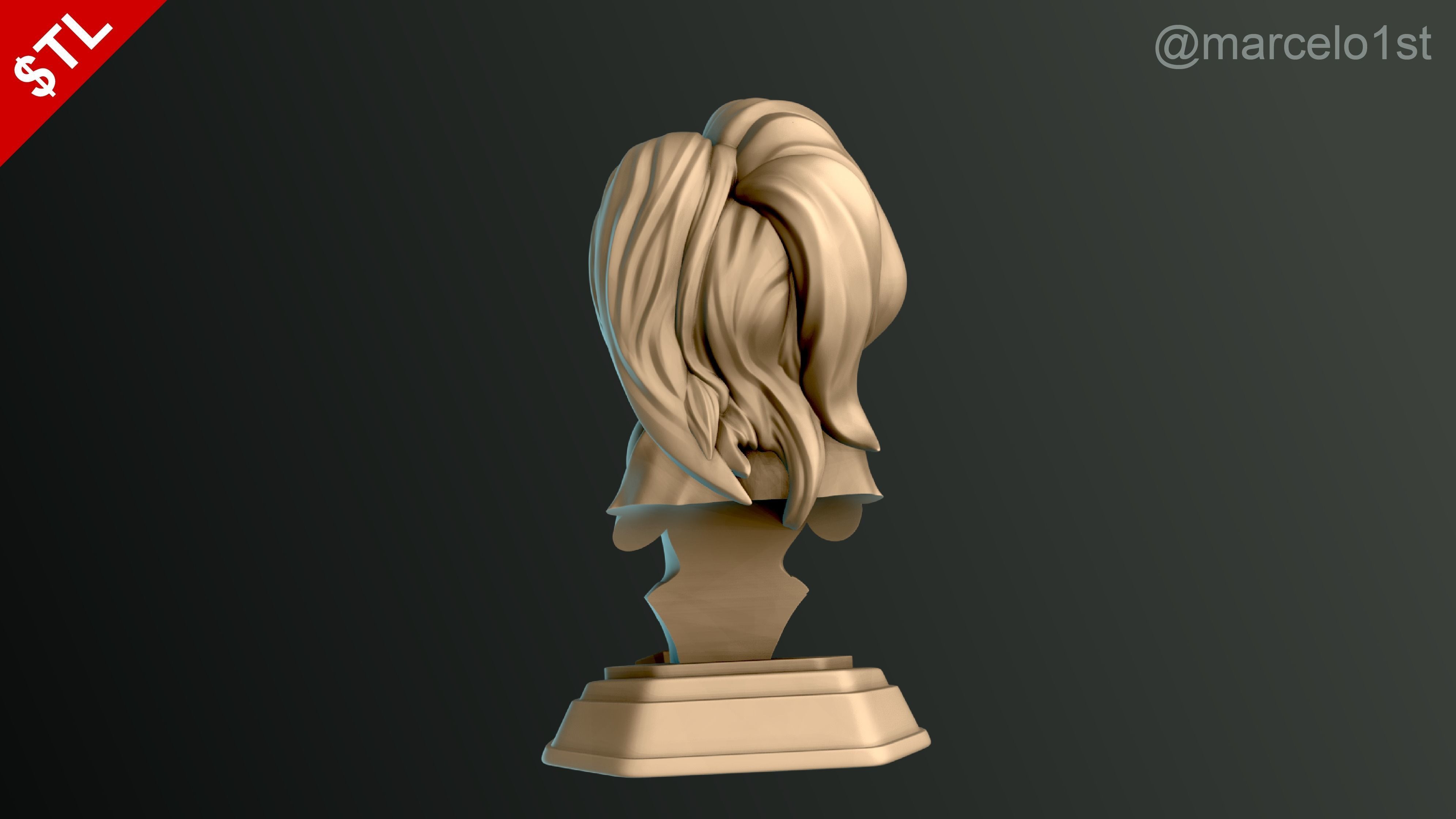 Supergirl Kara Zor-El Bust 3D print model_12