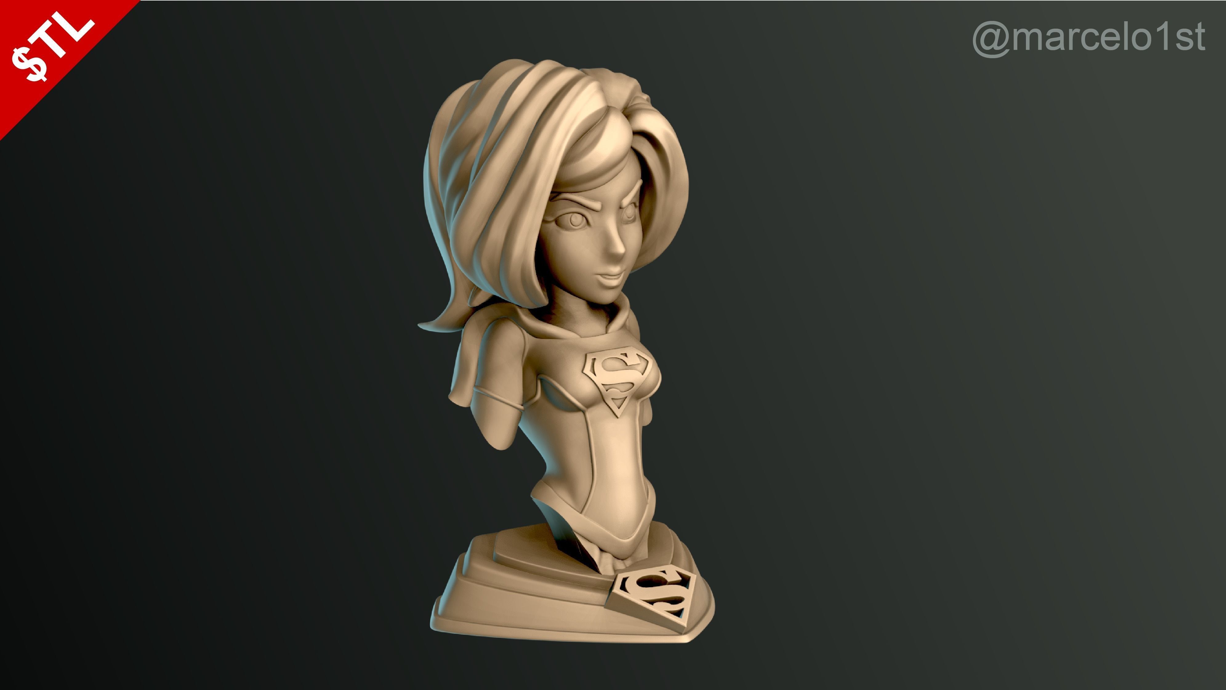 Supergirl Kara Zor-El Bust 3D print model_18