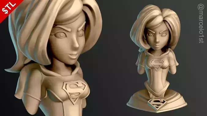 Supergirl Kara Zor-El Bust 3D print model