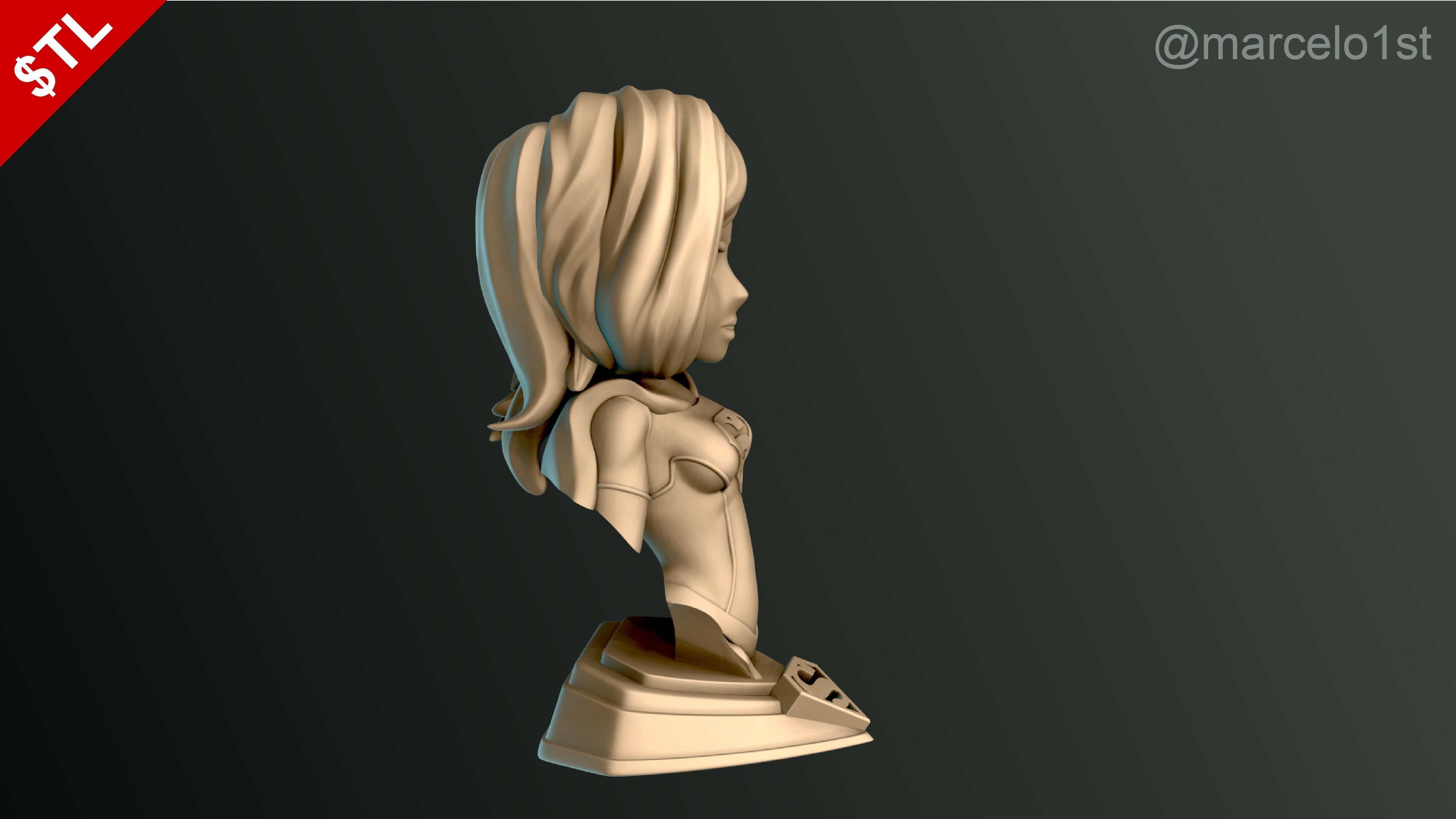 Supergirl Kara Zor-El Bust 3D print model_16