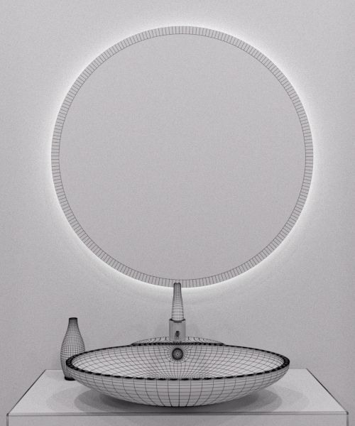 Illuminated Mirror 18 3D model_4