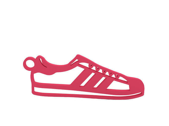 Keychain adidas superstar shoe 3D print model