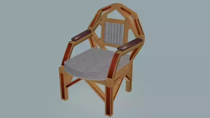 Art Deco wooden Armchair