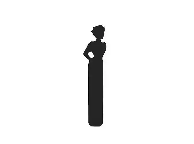 Bookmark silhouette of woman in dress