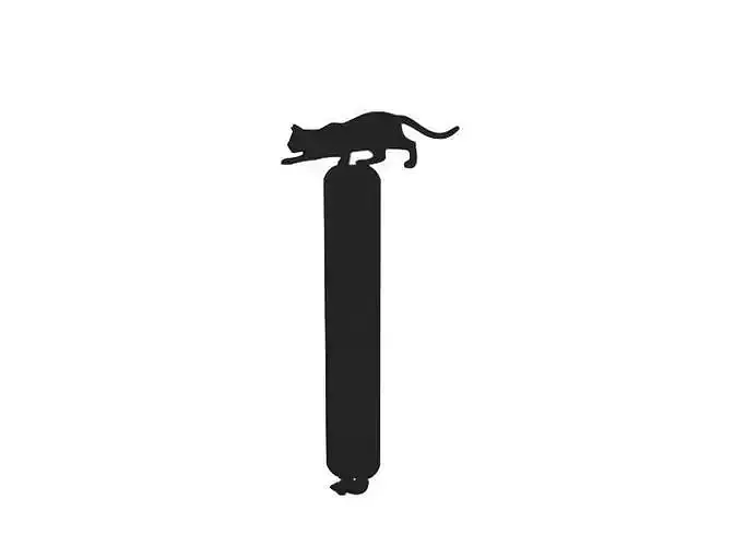 Bookmark cat on stick