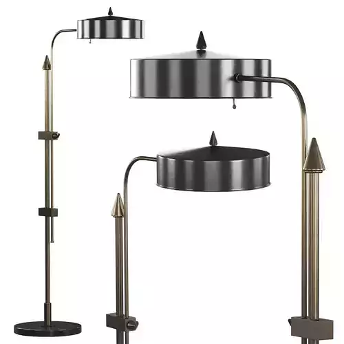Abram Brass Floor Lamp 3D model