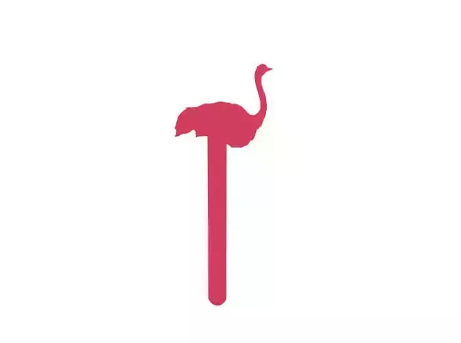 Bookmark flamingo on stick