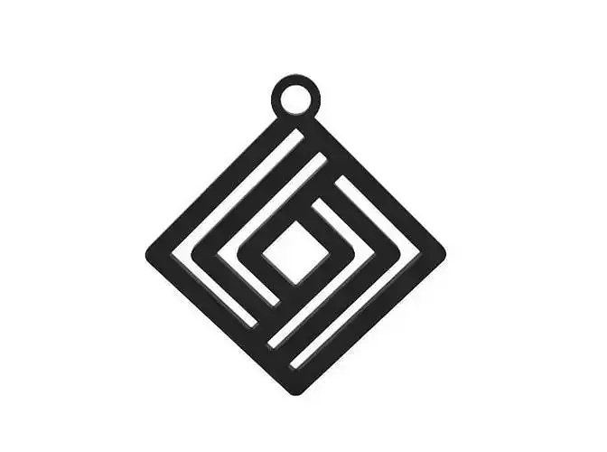 Earring diamond pendant icon