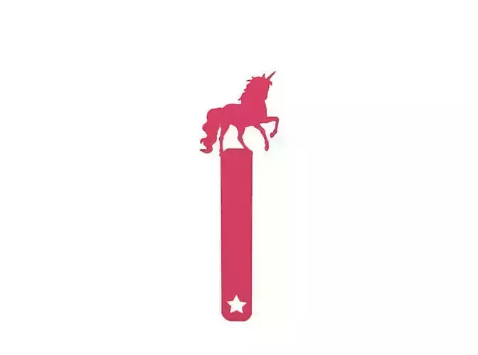 Bookmark unicorn on stick