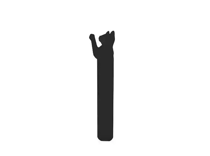 Bookmark cat on stick