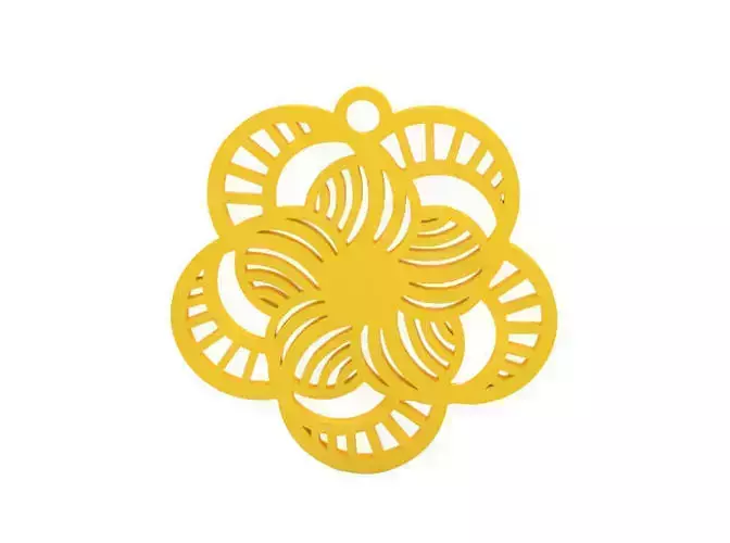 Earring flower pendant