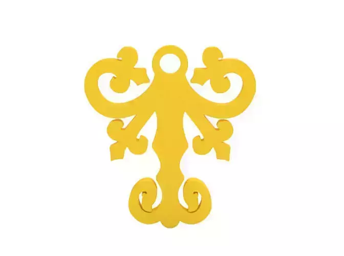 Earring ornate key ring