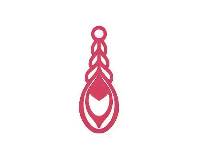 Earring svg pendant with braided design