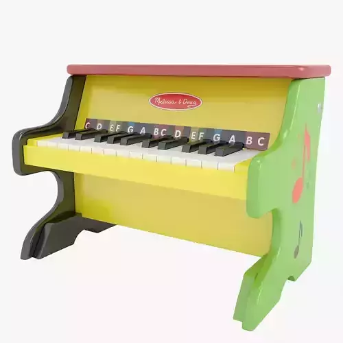 play piano upright musical instruments sound key 3D model