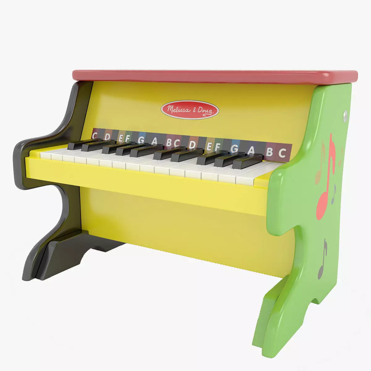 play piano upright musical instruments sound key 3D model