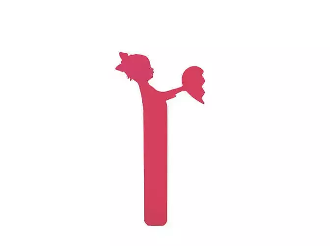 Bookmarks silhouette of girl holding stick
