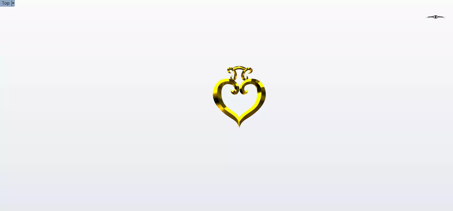 Heart golden Free 3D print model