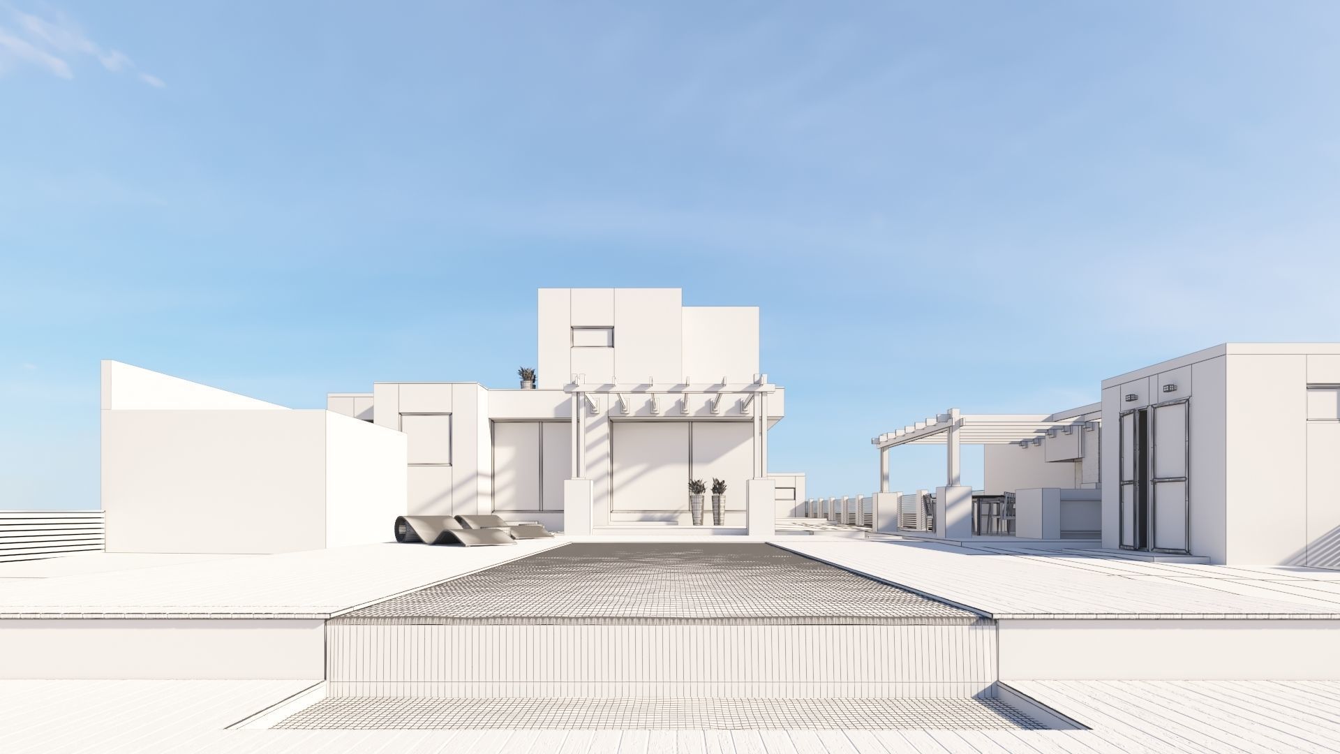 Modern House 3D model_6