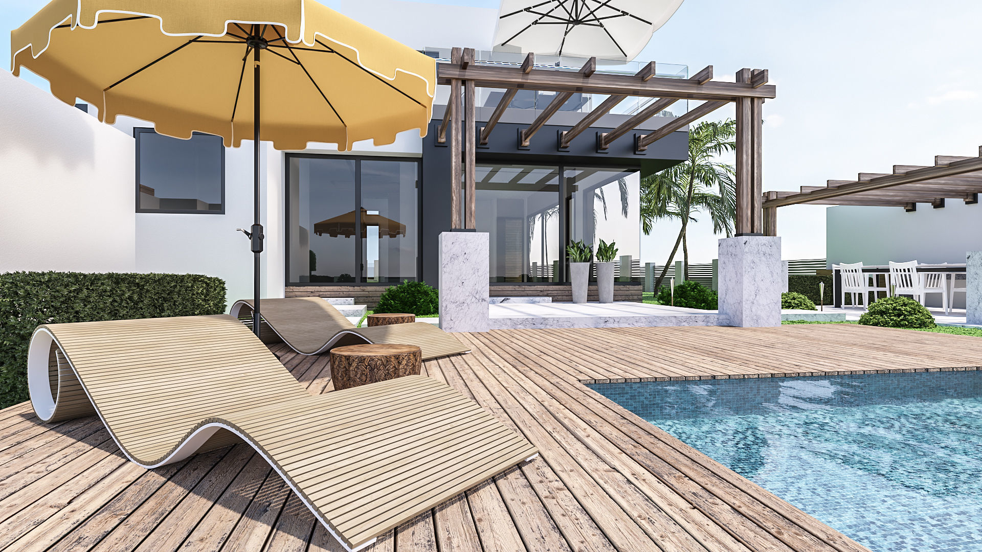 Modern House 3D model_1