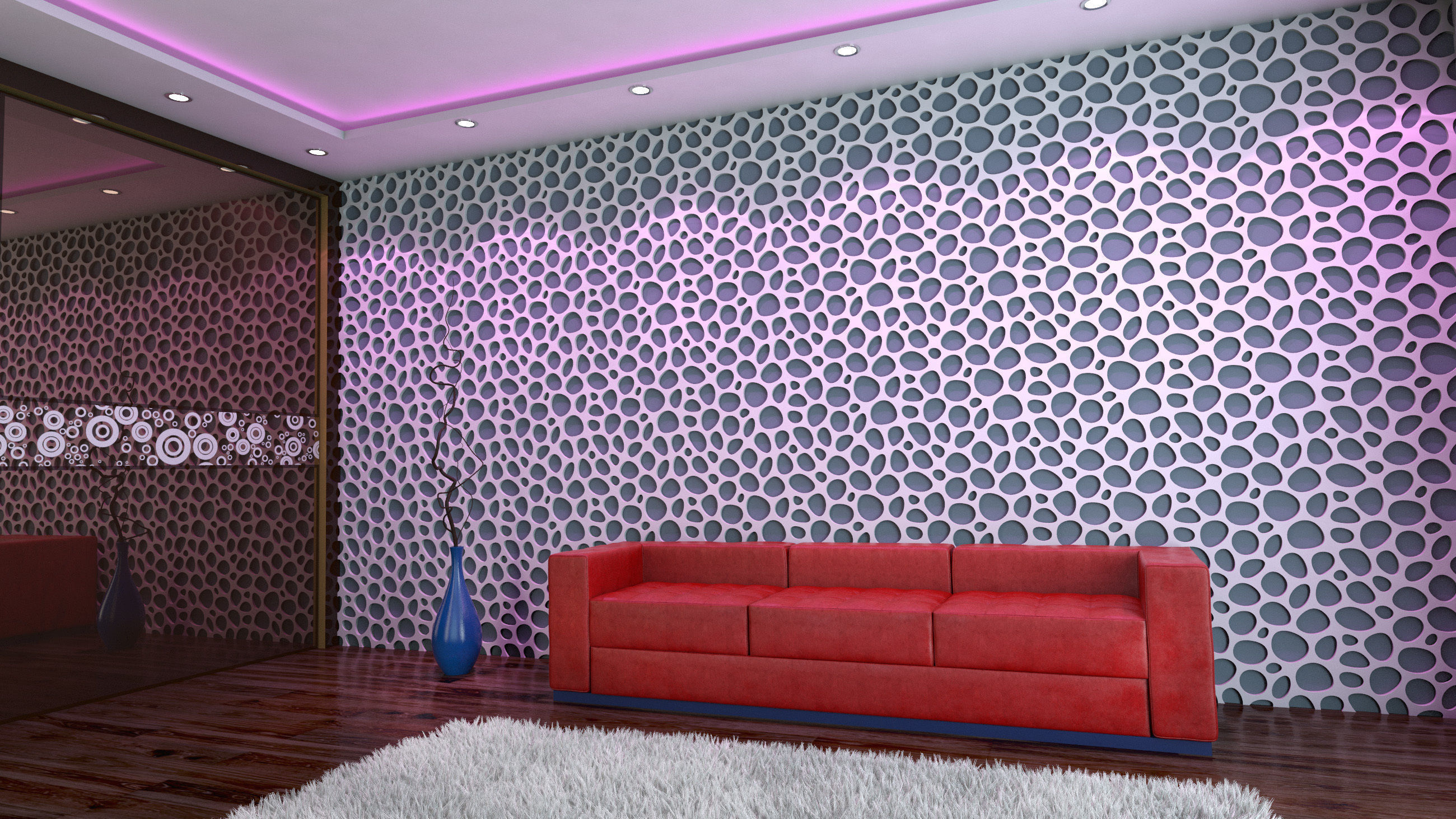 Bionic wall panel  3D model_5