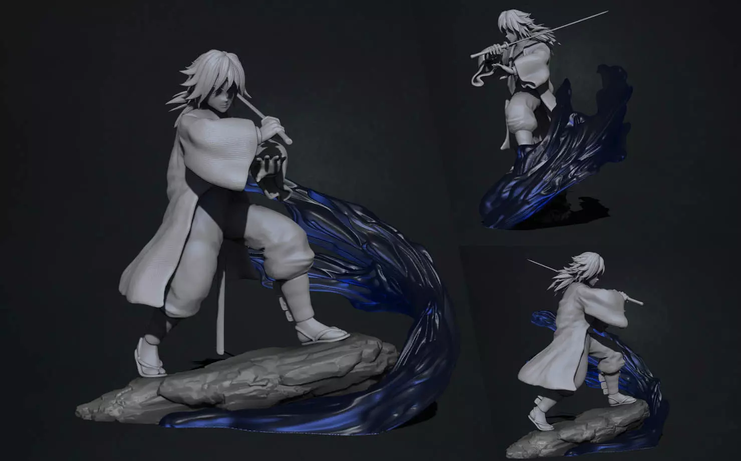 kimetsu no yaiba - demon slayer - tomioka giyuu 3d print statue 3D print model