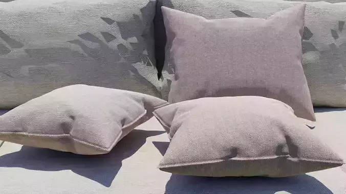 Pillow 3D model High detailed 3 lods