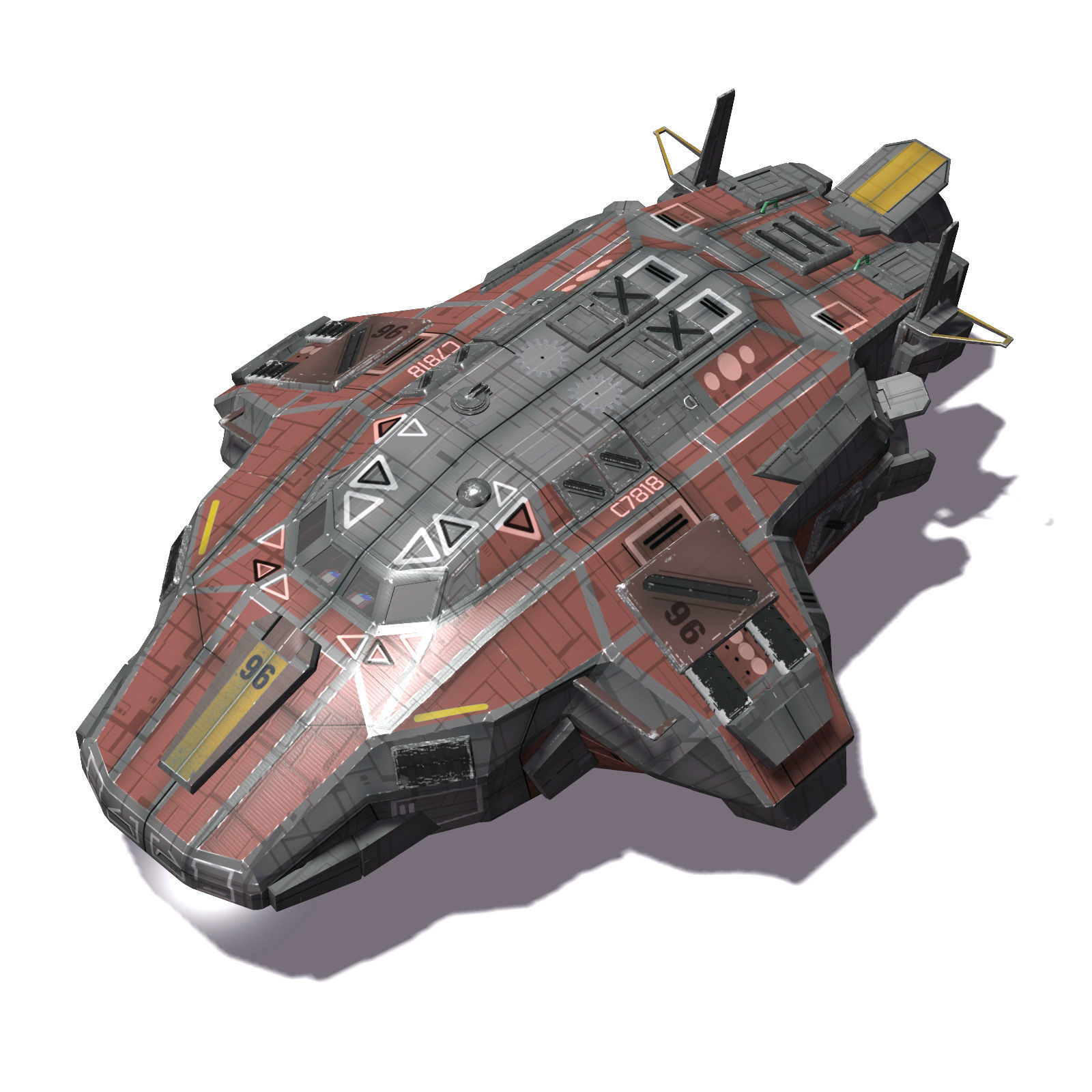 Tug Ship Low-poly 3D model_6