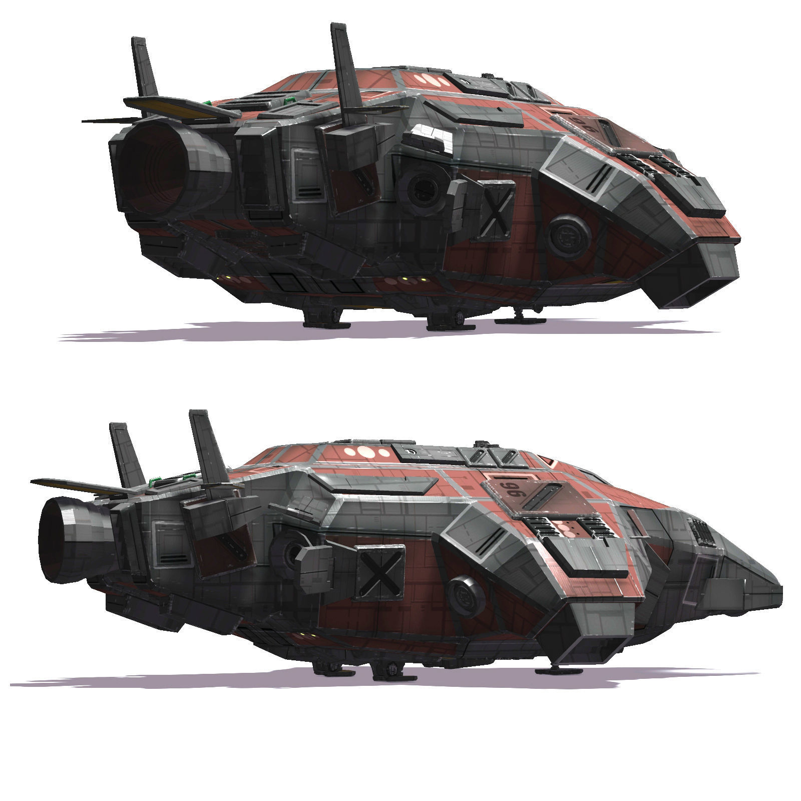 Tug Ship Low-poly 3D model_3