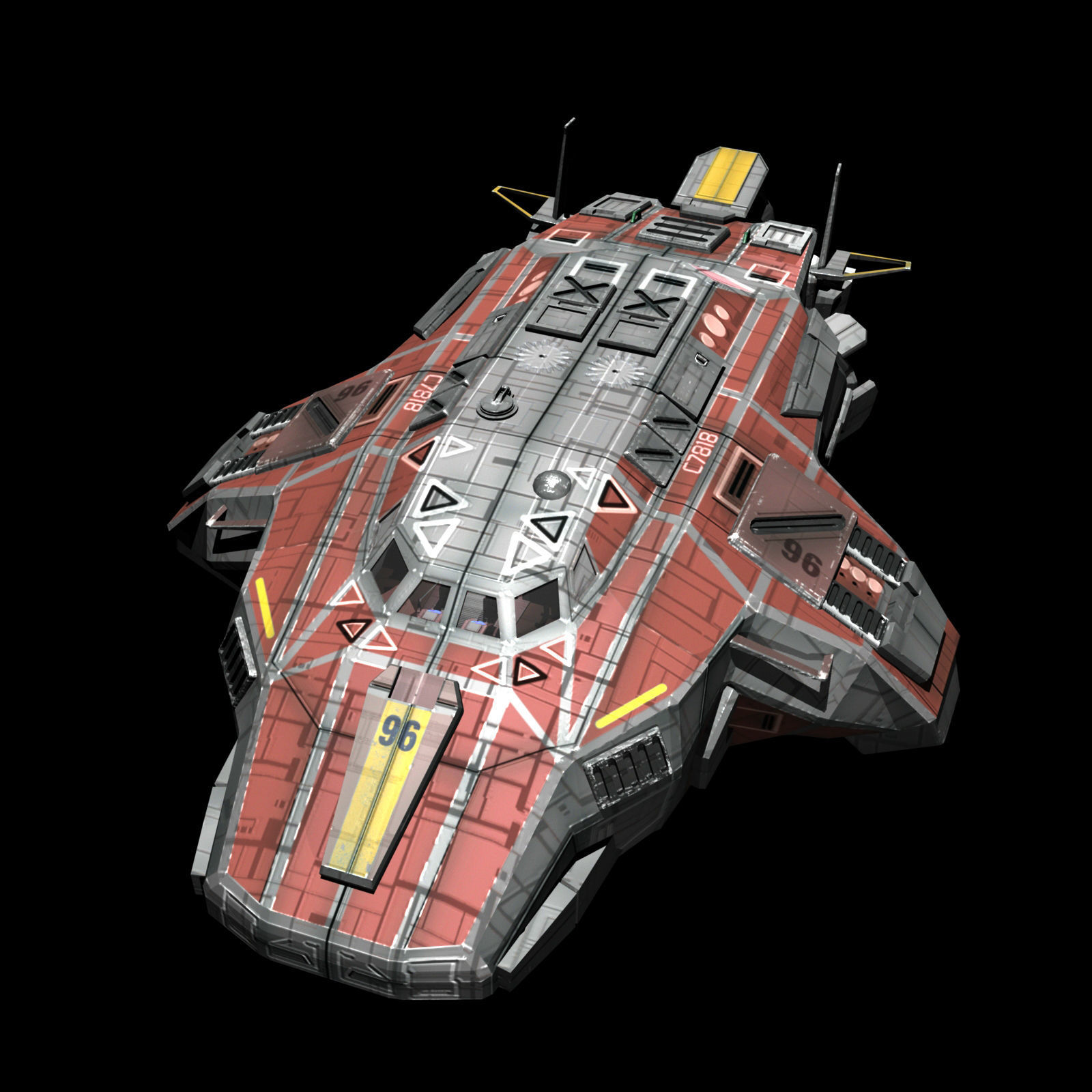 Tug Ship Low-poly 3D model_12
