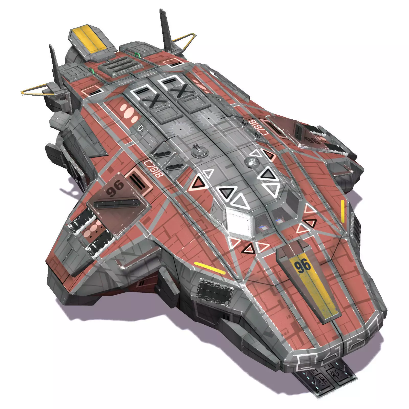 Tug Ship Low-poly 3D model_0