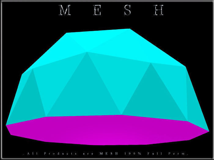 Ico Sphere - Half Low-poly 3D model_4