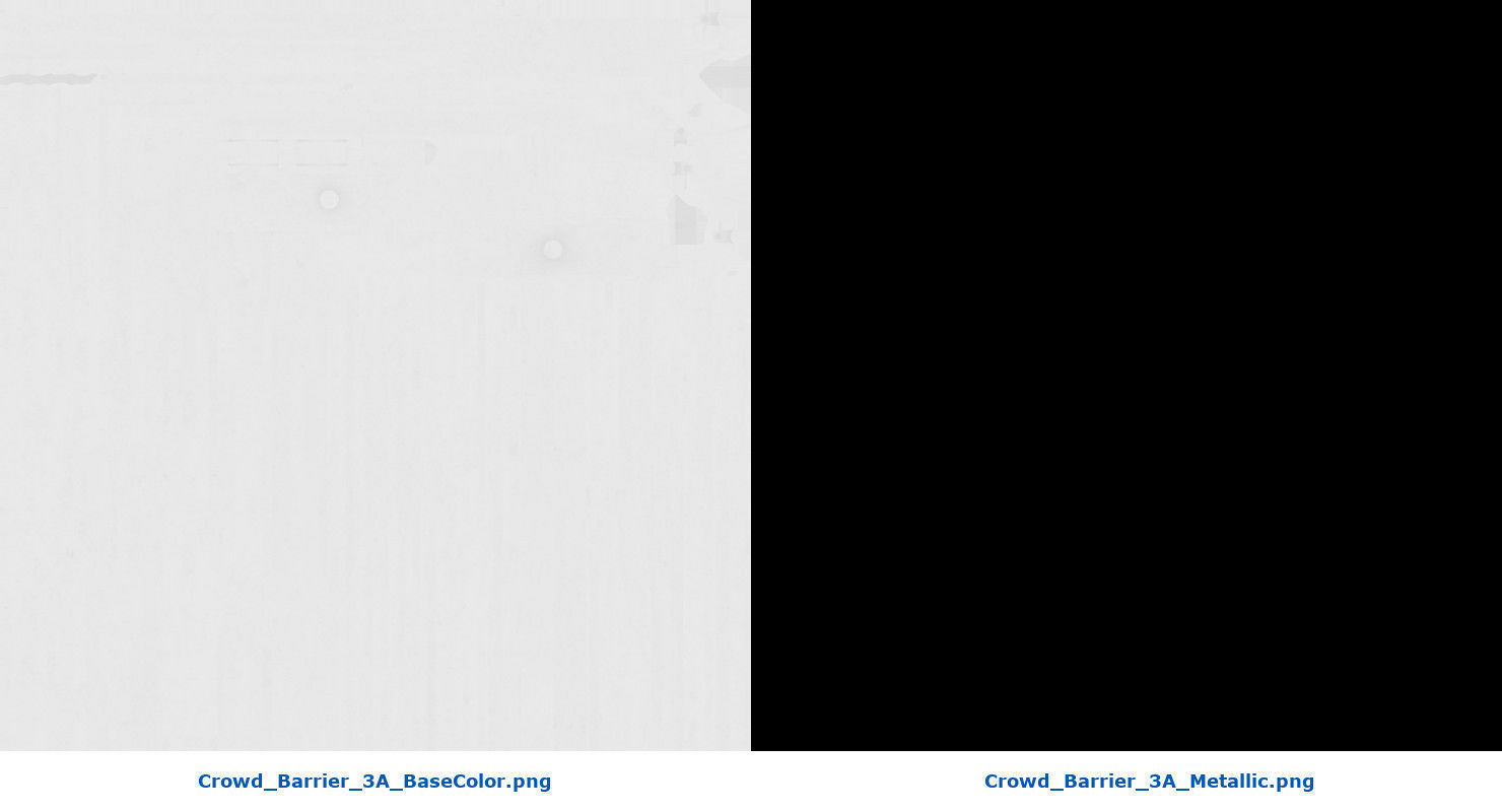 Crowd Barrier 3A Low-poly 3D model_8