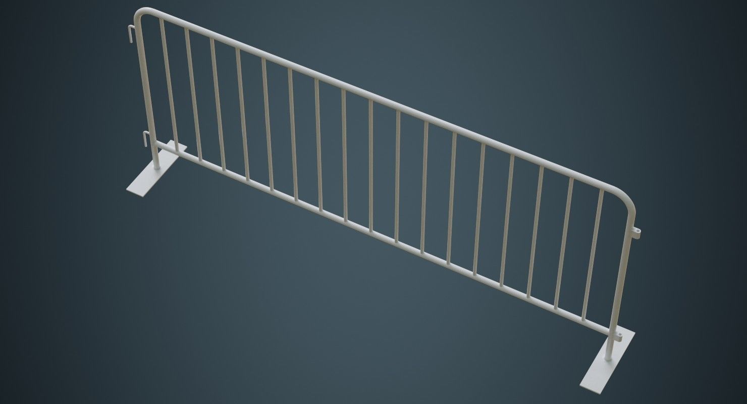 Crowd Barrier 3A Low-poly 3D model_2