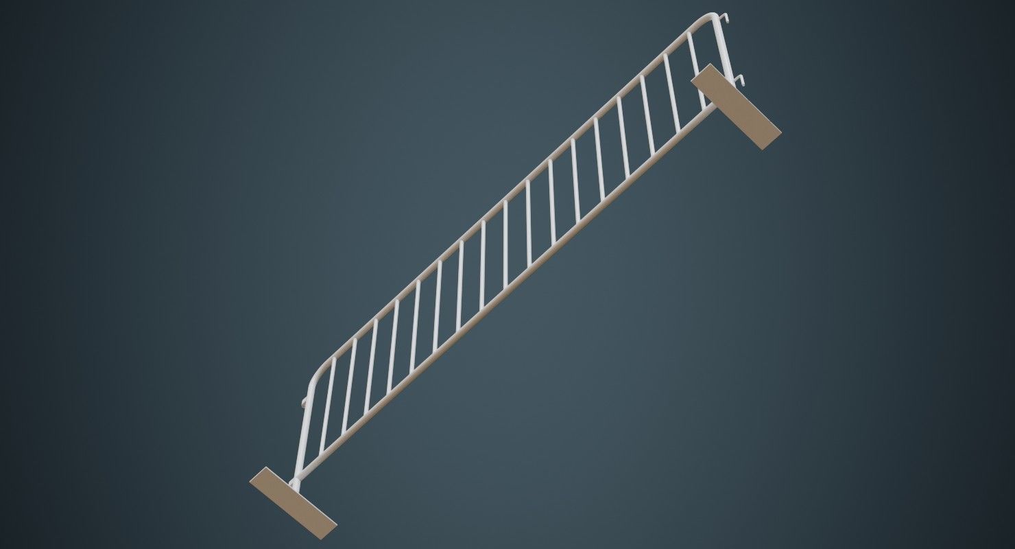 Crowd Barrier 3A Low-poly 3D model_4