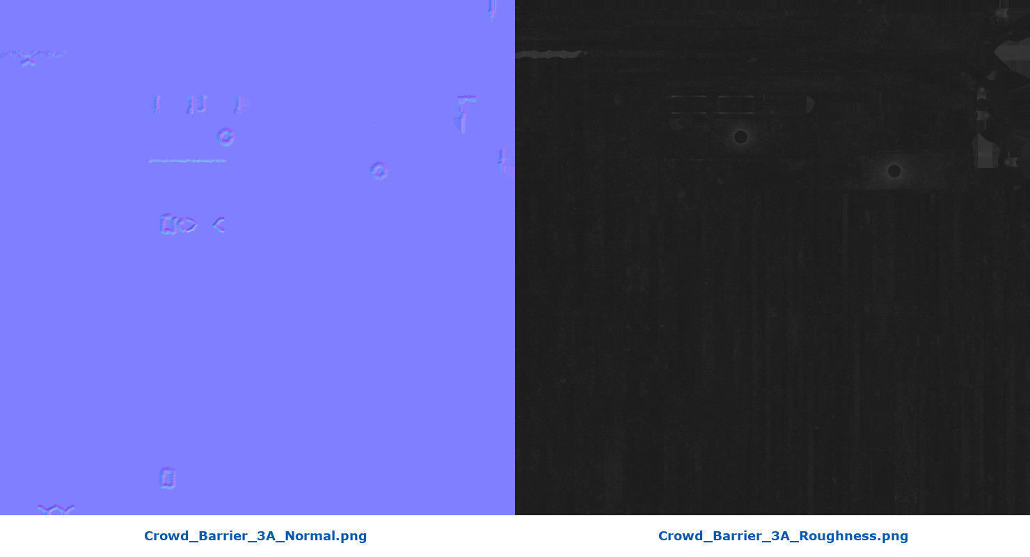 Crowd Barrier 3A Low-poly 3D model_9