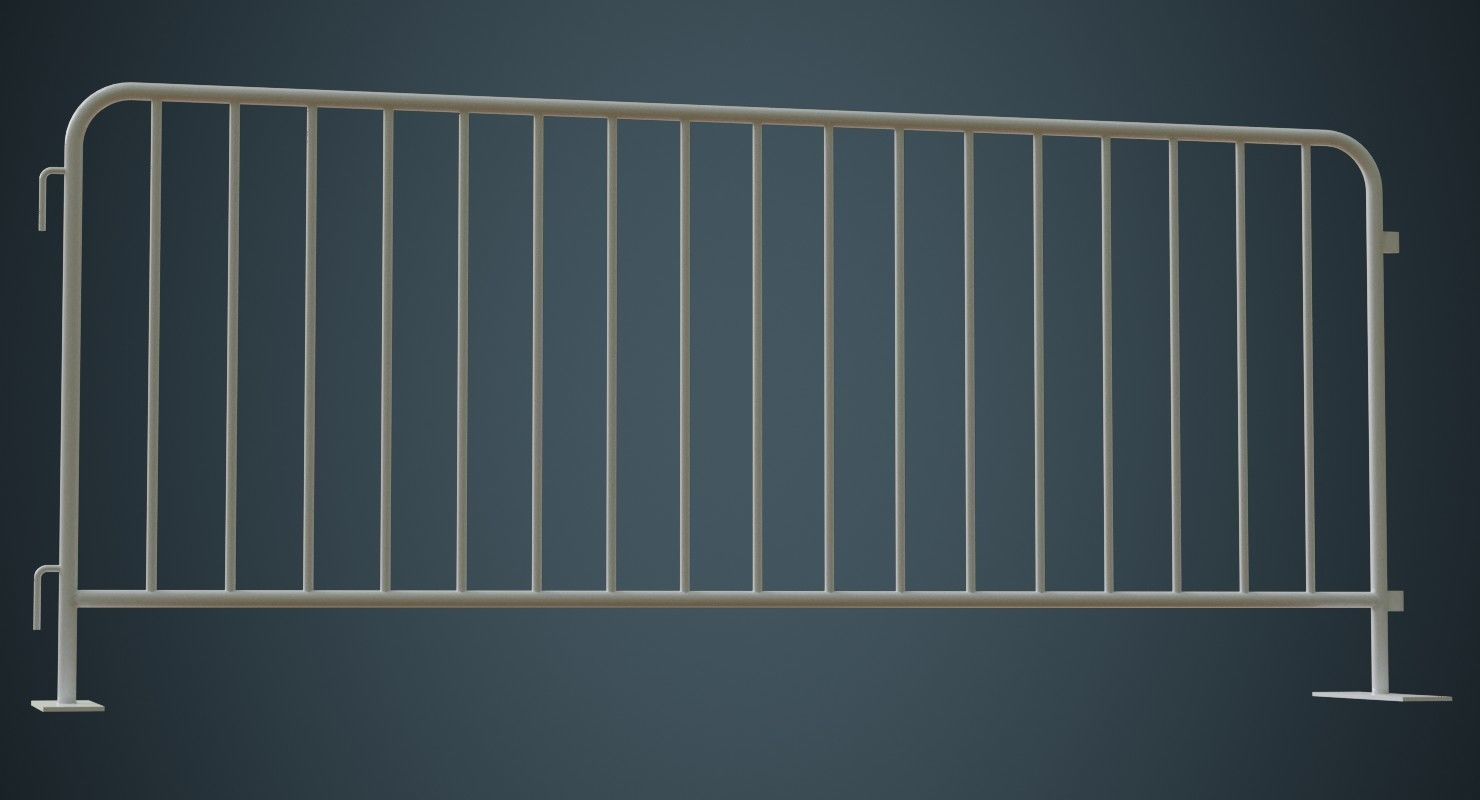Crowd Barrier 3A Low-poly 3D model_3