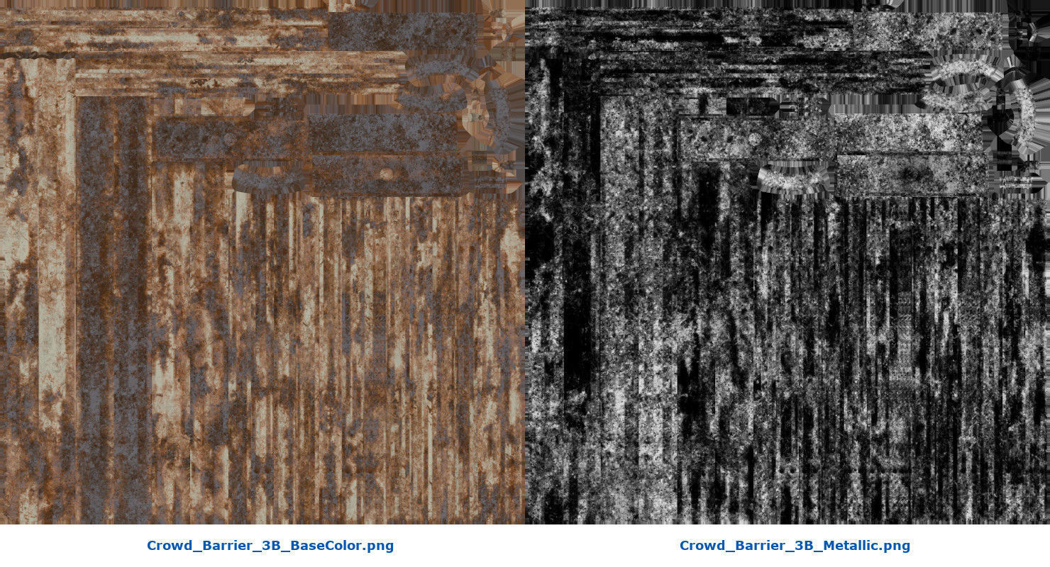 Crowd Barrier 3B Low-poly 3D model_8