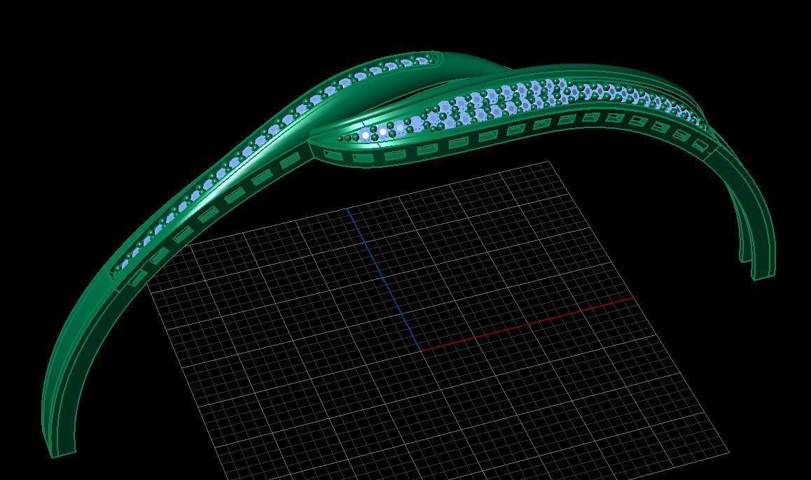 Fashion Bracelet 3D print model_3