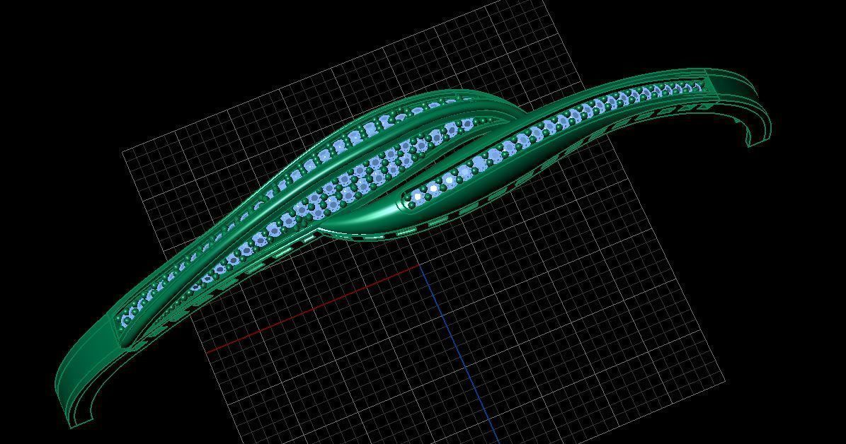 Fashion Bracelet 3D print model_4