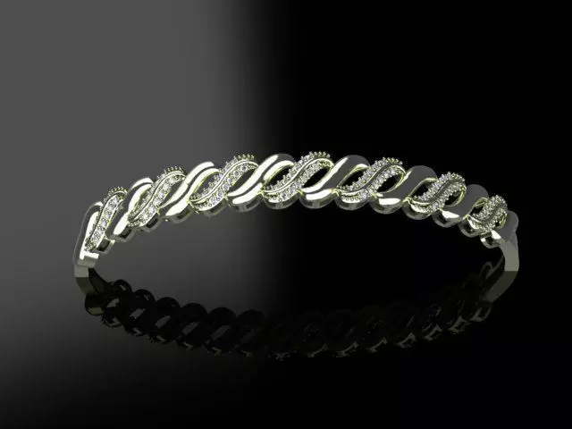 Fashion Bracelet 3D print model_0